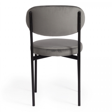 Стул Tetchair REVO mod. 7033 ткань/металл, 47х54х82 см, высота до сиденья 47 см, серый barkhat 26/черный