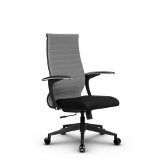 Кресло офисное МЕТТА B 2b 19/U158, Основание 17832 Комплект 4 Светло-серое Черное
