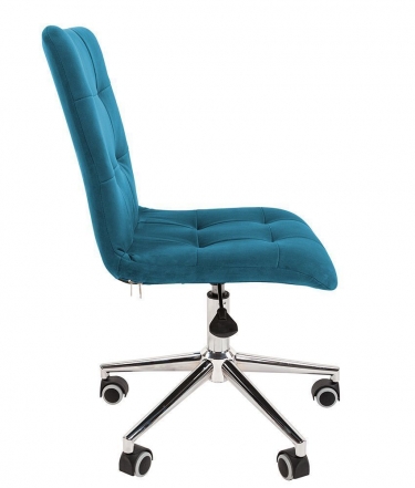 Кресло для оператора Chairman CHAIRMAN 030 chrome ткань T-75 Бирюзовый