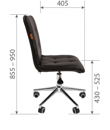 Кресло для оператора Chairman CHAIRMAN 030 chrome ткань T-75 Бирюзовый