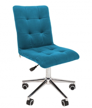 Кресло для оператора Chairman CHAIRMAN 030 chrome ткань T-75 Бирюзовый