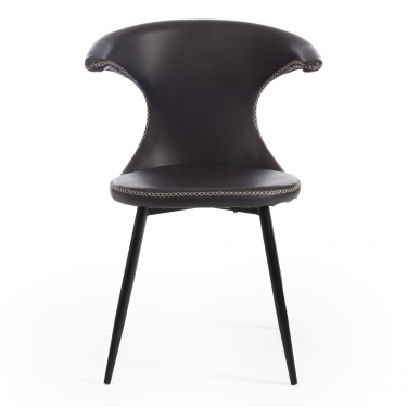 Стул Tetchair FLAIR mod. 9020 экокожа/металл, 60 х 56 х 78 см , серый 22/черный