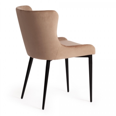 Стул Tetchair MANTRA mod. 713 ткань/металл, 49х61х82 см, высота до сидения 49 см, бежевый barkhat 5/черный