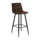 Стул барный Tetchair SPICE mod.8078 металл,ткань наппа, 51 x 42 x 104 см, темно-коричневый/черный, PK-03