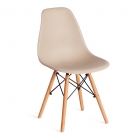 Стул Tetchair CINDY EAMES mod. 1801 дерево бук/металл/сиденье пластик, 45x51x82 см, Beige Бежевый