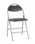 Стул складной Stool Group Hagen chrome экокожа Серый