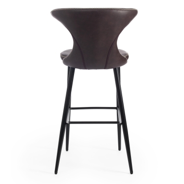 Стул барный Tetchair FLAIR BAR mod. 9018 экокожа/металл, 60 х 56 х 106 см , коричневый 1/черный
