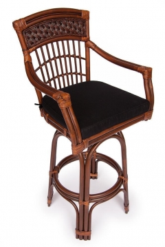 Барный стул Andrea Pecan Washed античн. орех, Ткань рубчик, цвет кремовый