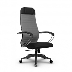 Кресло офисное МЕТТА B 1b 21/K131, Основание 17832 Комплект 4 Светло-серое Черное