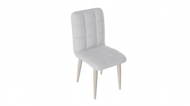 Стул Трия Франк ДП 2-17 Капучино матовый Кожзам белый