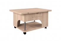 Стол-трансформер раскладной Ивару Стэп Ясень Шимо светлый