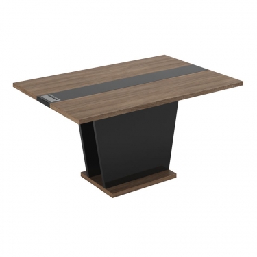 Брифинг-приставка / Элемент стола переговоров с кабель-каналом POINTEX ASTI AST33970143 Дуб Черный