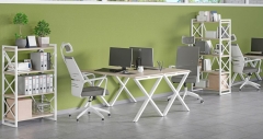 Комплект офисной мебели LOFT 01 Металл белый Денвер светлый