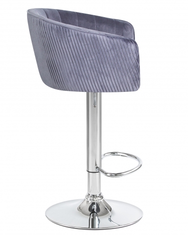 Стул барный DOBRIN DOBRIN DARCY Серый велюр 1922-19