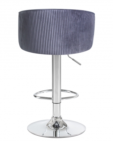Стул барный DOBRIN DOBRIN DARCY Серый велюр 1922-19