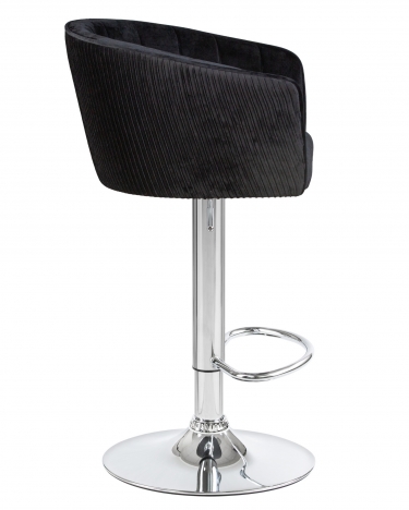 Стул барный DOBRIN DOBRIN DARCY Черный велюр 1922-21