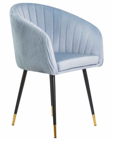Стул обеденный DOBRIN DOBRIN MARY Серо-голубой велюр 1922-6