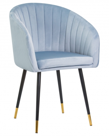 Стул обеденный DOBRIN DOBRIN MARY Серо-голубой велюр 1922-6