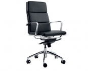 Кресло с высокой спинкой на крестовине Unital Абсолют D100 Черное