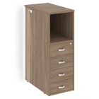 Тумба с подсветкой 4 ящика завершающая, правая Рива ONIX O.R-TV-4.SR Дуб Аризона