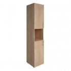 Стеллаж книжный закрытый с нишей без топа Рива YALTA LT-SU 1.5L Снежная Патина