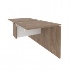 Стол-приставка двойной к опорным элементам Рива ONIX O.D.SPR-0.8 Дуб Аризона/Белый