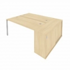 Рабочая станция с опорным шкафом-купе Рива Metal System Б.РС-СШК-1.4 Акация/Серый