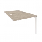 Стол-приставка двойной на П-образном м/к к опорным элем. Рива ONIX O.MP-D.SPR-1.8 Дуб Аттик/Белый