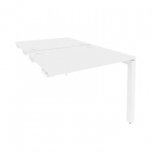 Стол-приставка двойной на П-образном м/к к опорным элем. Рива ONIX O.MP-D.SPR-1.8 Белый Бриллиант