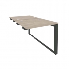 Стол-приставка двойной на О-образном м/к к опорым элем. Рива ONIX O.MO-D.SPR-0.7 Дуб Аттик/Антрацит