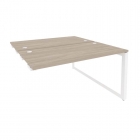Стол-приставка двойной на О-образном м/к к опорым элем. Рива ONIX O.MO-D.SPR-3.7 Дуб Аттик/Белый