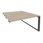 Стол-приставка двойной на О-образном м/к к опорым элем. Рива ONIX O.MO-D.SPR-3.8 Дуб Аттик/Антрацит