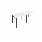 Рабочая станция на 2 раб.места Рива Metal System Б.СМ-2.1 Белый/Антрацит