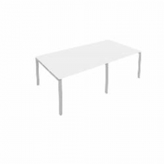 Переговорный стол 2 столешницы Metal System Б.ПРГ-2.2 Белый/Серый