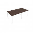 Переговорный стол 2 столешницы Рива Metal System Б.ПРГ-2.2 Венге/Белый