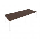Переговорный стол 2 столешницы Рива Metal System Б.ПРГ-2.4 Венге/Белый