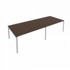 Переговорный стол 2 столешницы Metal System Б.ПРГ-2.4 Венге/Серый