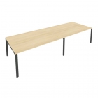 Переговорный стол 2 столешницы Рива Metal System Б.ПРГ-2.5 Акация/Антрацит