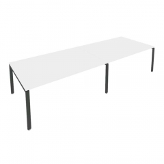 Переговорный стол 2 столешницы Metal System Б.ПРГ-2.5 Белый/Антрацит