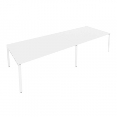 Переговорный стол 2 столешницы Metal System Б.ПРГ-2.5 Белый