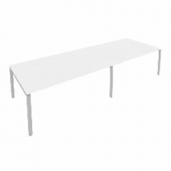 Переговорный стол 2 столешницы Metal System Б.ПРГ-2.5 Белый/Серый