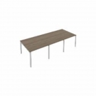 Переговорный стол 3 столешницы Рива Metal System Б.ПРГ-3.1 Вяз/Серый