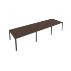 Переговорный стол 3 столешницы Рива Metal System Б.ПРГ-3.3 Венге/Антрацит