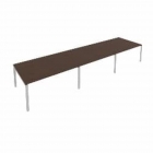 Переговорный стол 3 столешницы Metal System Б.ПРГ-3.4 Венге/Серый