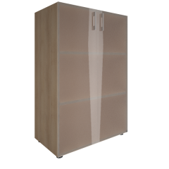 Шкаф книжный средний со стеклом без топа YALTA LT-ST 2.4 Акация Лорка