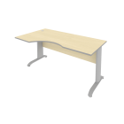 Стол криволинейный левый Рива Riva ПЛ.СА-1 Л Клен/Металлик