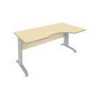 Стол криволинейный правый Рива Riva ПЛ.СА-1 Пр Клен/Металлик