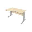 Стол криволинейный левый Рива Riva ПЛ.СА-2 Л Клен/Металлик