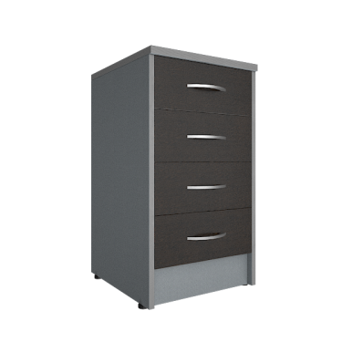 Тумба приставная с замком Рива Riva А.ТП-4F-S Венге/Металлик