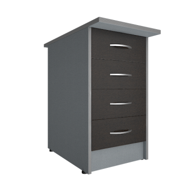 Тумба приставная с замком Рива Riva А.ТП-4.2F-S Венге/Металлик